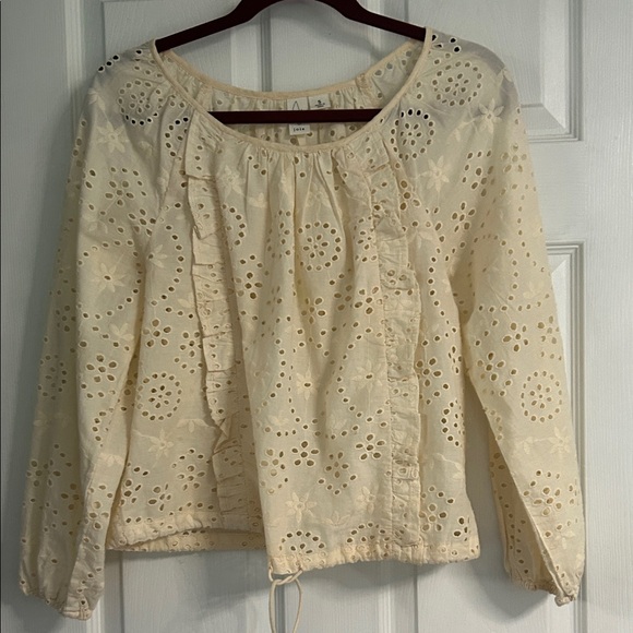 Joie Cream Eyelet Blouse - Picture 2 of 6